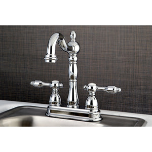 Tudor KB1491TAL Two-Handle 2-Hole Deck Mount Bar Faucet, Polished Chrome