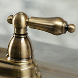Heritage KB1493AL Two-Handle 2-Hole Deck Mount Bar Faucet, Antique Brass