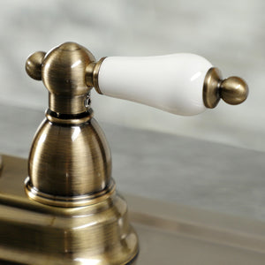 Heritage KB1493PL Two-Handle 2-Hole Deck Mount Bar Faucet, Antique Brass