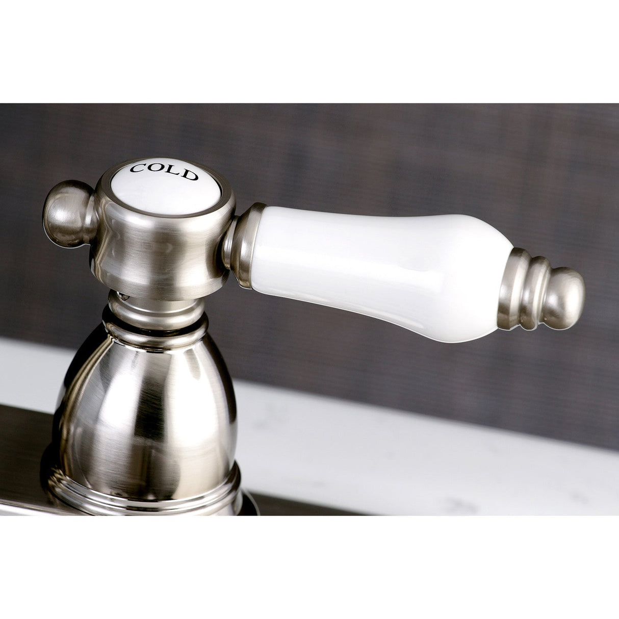 Bel-Air KB1498BPL Two-Handle 2-Hole Deck Mount Bar Faucet, Brushed Nickel