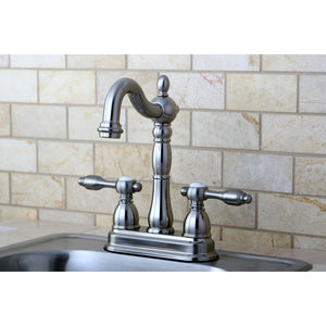 Tudor KB1498TAL Two-Handle 2-Hole Deck Mount Bar Faucet, Brushed Nickel