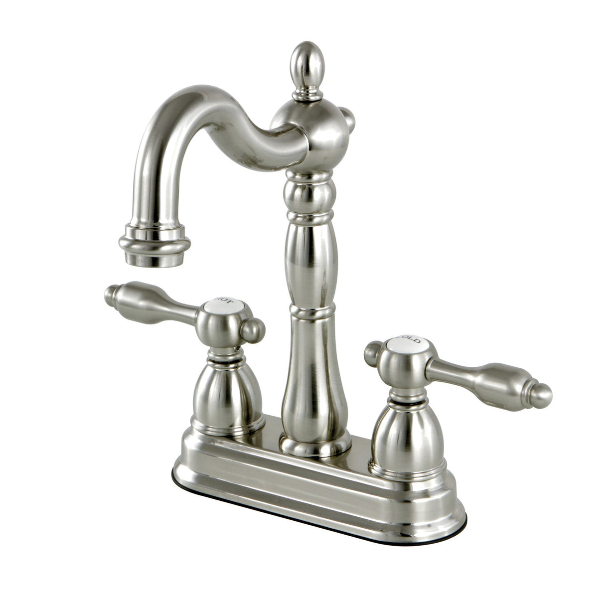 Tudor KB1498TAL Two-Handle 2-Hole Deck Mount Bar Faucet, Brushed Nickel