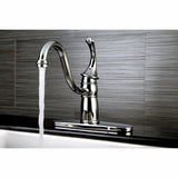 Georgian KB1571GLLS Single-Handle 1-or-3 Hole Deck Mount Kitchen Faucet, Polished Chrome