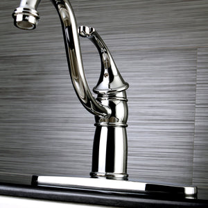 Georgian KB1571GLLS Single-Handle 1-or-3 Hole Deck Mount Kitchen Faucet, Polished Chrome