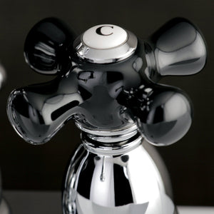 Duchess KB1601PKX Two-Handle 3-Hole Deck Mount 4" Centerset Bathroom Faucet with Plastic Pop-Up, Polished Chrome