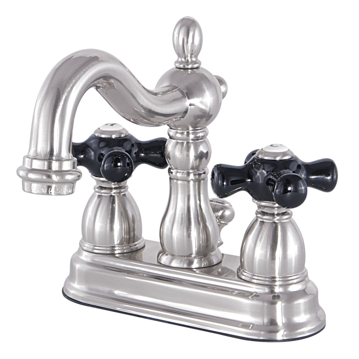 Duchess KB1601PKX Two-Handle 3-Hole Deck Mount 4" Centerset Bathroom Faucet with Plastic Pop-Up, Polished Chrome