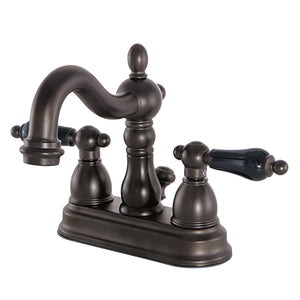 Duchess KB1605PKL Two-Handle 3-Hole Deck Mount 4" Centerset Bathroom Faucet with Plastic Pop-Up, Oil Rubbed Bronze