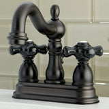 Duchess KB1605PKX Two-Handle 3-Hole Deck Mount 4" Centerset Bathroom Faucet with Plastic Pop-Up, Oil Rubbed Bronze