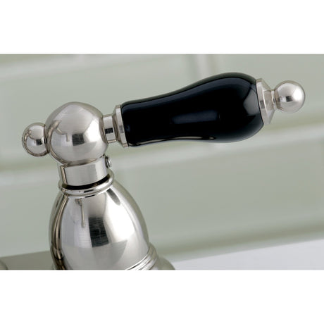 Duchess KB1608PKL Two-Handle 3-Hole Deck Mount 4" Centerset Bathroom Faucet with Plastic Pop-Up, Brushed Nickel