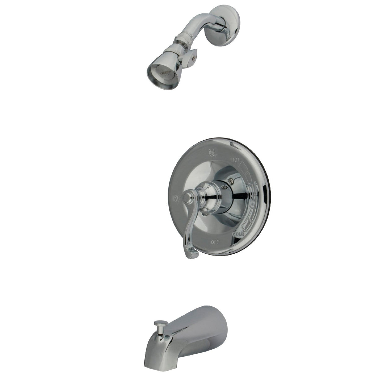 KB1631FL Single-Handle 3-Hole Wall Mount Tub and Shower Faucet, Polished Chrome