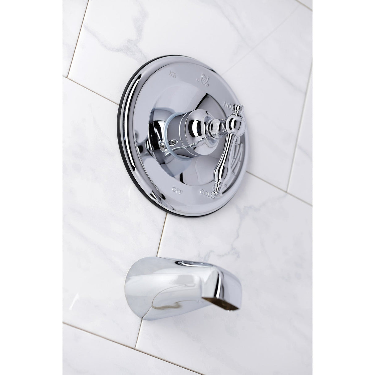 KB1631NLTO Single-Handle 2-Hole Wall Mount Tub and Shower Faucet Tub Only, Polished Chrome