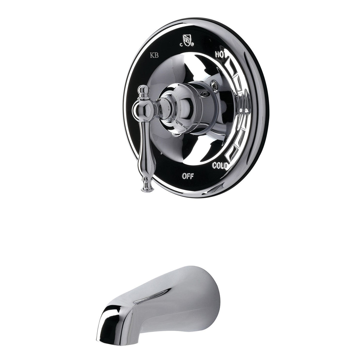 KB1631NLTO Single-Handle 2-Hole Wall Mount Tub and Shower Faucet Tub Only, Polished Chrome