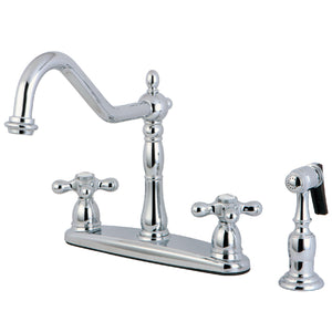 Heritage KB1751AXBS Two-Handle 4-Hole Deck Mount 8