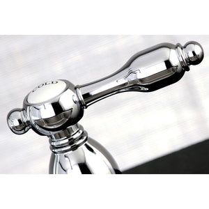 Tudor KB1751TALBS Two-Handle 4-Hole Deck Mount 8" Centerset Kitchen Faucet with Side Sprayer, Polished Chrome