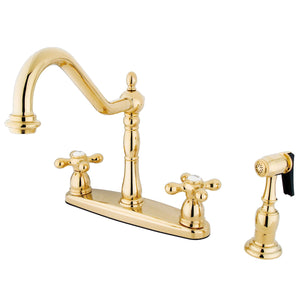 Heritage KB1752AXBS Two-Handle 4-Hole Deck Mount 8