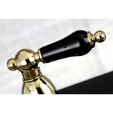 Duchess KB1752PKLBS Two-Handle 4-Hole Deck Mount 8" Centerset Kitchen Faucet with Side Sprayer, Polished Brass