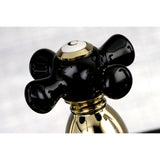 Duchess KB1752PKXBS Two-Handle 4-Hole Deck Mount 8" Centerset Kitchen Faucet with Side Sprayer, Polished Brass