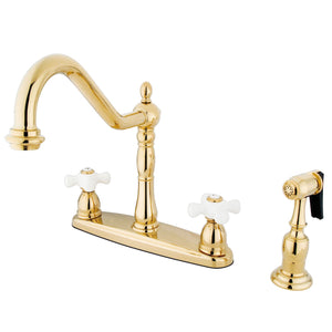 Heritage KB1752PXBS Two-Handle 4-Hole Deck Mount 8