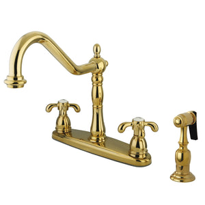 French Country KB1752TXBS Two-Handle 4-Hole Deck Mount 8