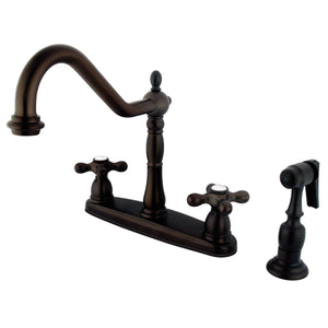 Heritage KB1755AXBS Two-Handle 4-Hole Deck Mount 8
