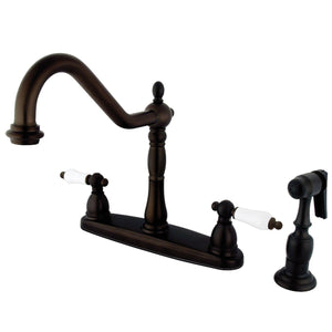 Heritage KB1755PLBS Two-Handle 4-Hole Deck Mount 8