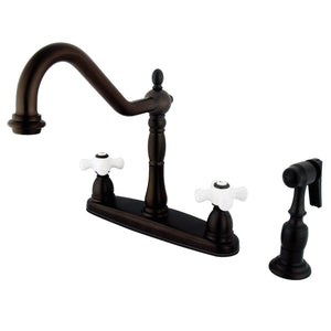 Heritage KB1755PXBS Two-Handle 4-Hole Deck Mount 8