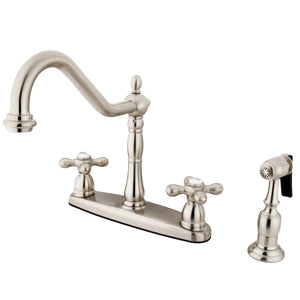Heritage KB1758AXBS Two-Handle 4-Hole Deck Mount 8