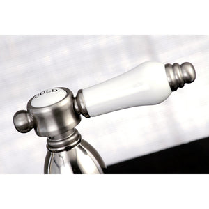 Bel-Air KB1758BPLBS Two-Handle 4-Hole Deck Mount 8" Centerset Kitchen Faucet with Side Sprayer, Brushed Nickel