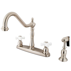 Heritage KB1758PXBS Two-Handle 4-Hole Deck Mount 8