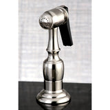 Tudor KB1758TALBS Two-Handle 4-Hole Deck Mount 8" Centerset Kitchen Faucet with Side Sprayer, Brushed Nickel