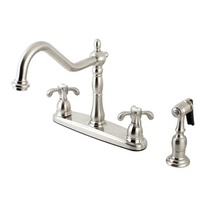 French Country KB1758TXBS Two-Handle 4-Hole Deck Mount 8