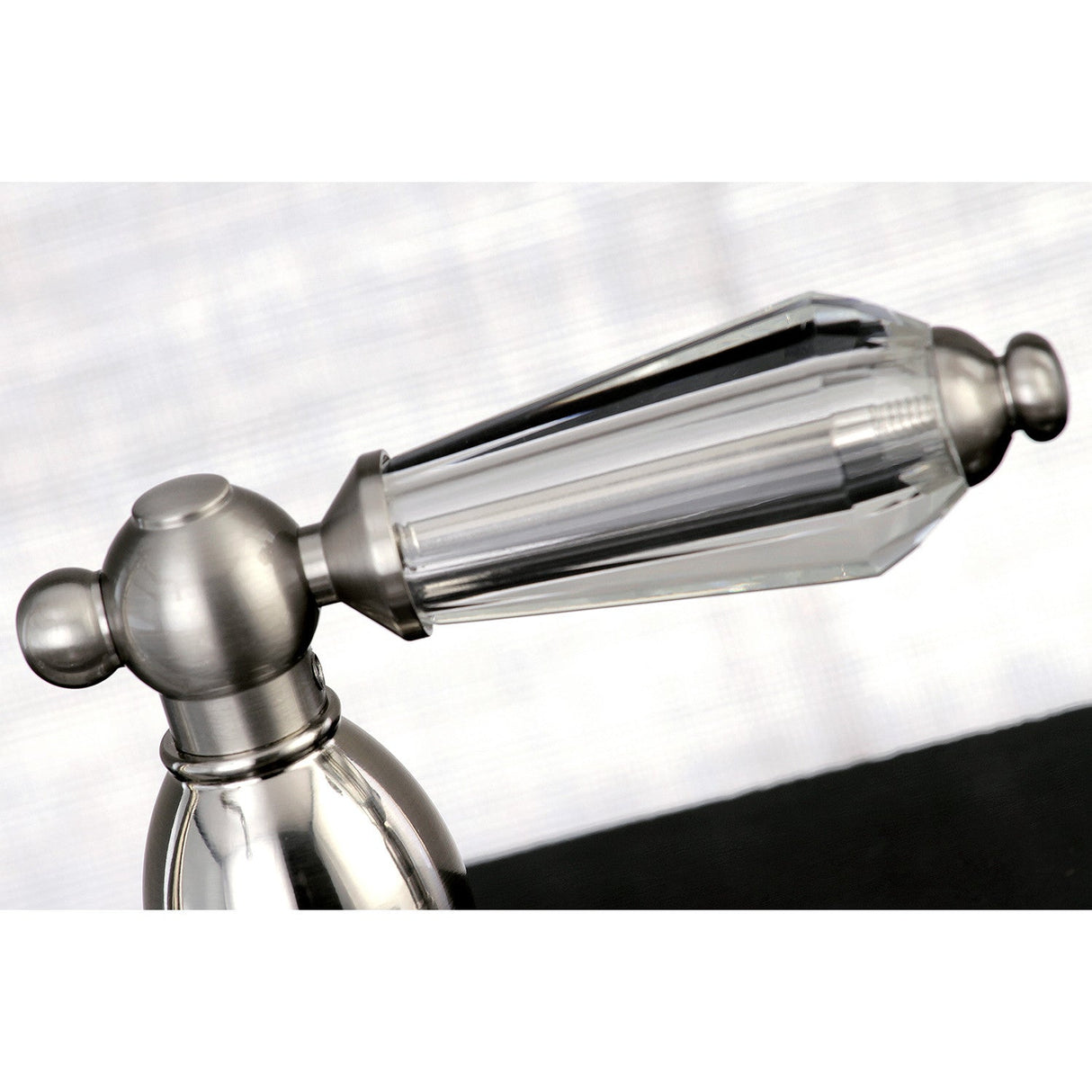 Wilshire KB1758WLLBS Two-Handle 4-Hole Deck Mount 8" Centerset Kitchen Faucet with Side Sprayer, Brushed Nickel