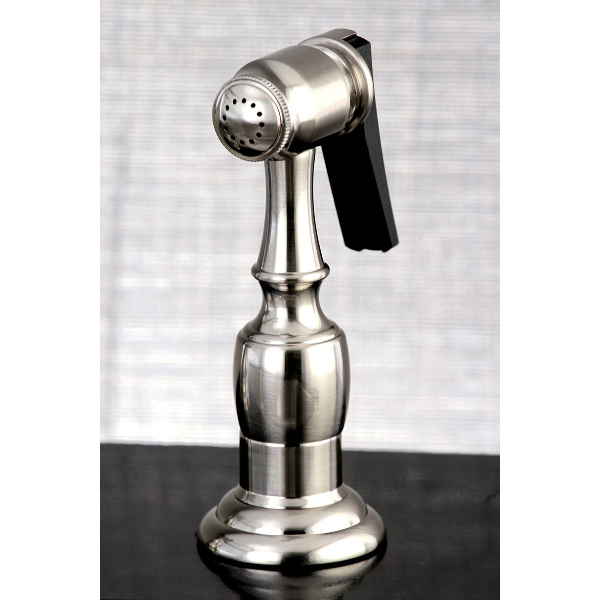 Wilshire KB1758WLLBS Two-Handle 4-Hole Deck Mount 8" Centerset Kitchen Faucet with Side Sprayer, Brushed Nickel