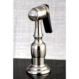 Wilshire KB1758WLLBS Two-Handle 4-Hole Deck Mount 8" Centerset Kitchen Faucet with Side Sprayer, Brushed Nickel