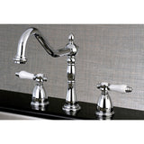 Bel-Air KB1791BPLLS Two-Handle 3-Hole Deck Mount Widespread Kitchen Faucet, Polished Chrome
