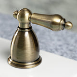 Heritage KB1793ALLS Two-Handle 3-Hole Deck Mount Widespread Kitchen Faucet, Antique Brass