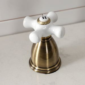 Heritage KB1793PXLS Two-Handle 3-Hole Deck Mount Widespread Kitchen Faucet, Antique Brass