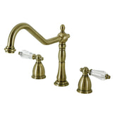 Wilshire KB1793WLLLS Two-Handle 3-Hole Deck Mount Widespread Kitchen Faucet, Antique Brass