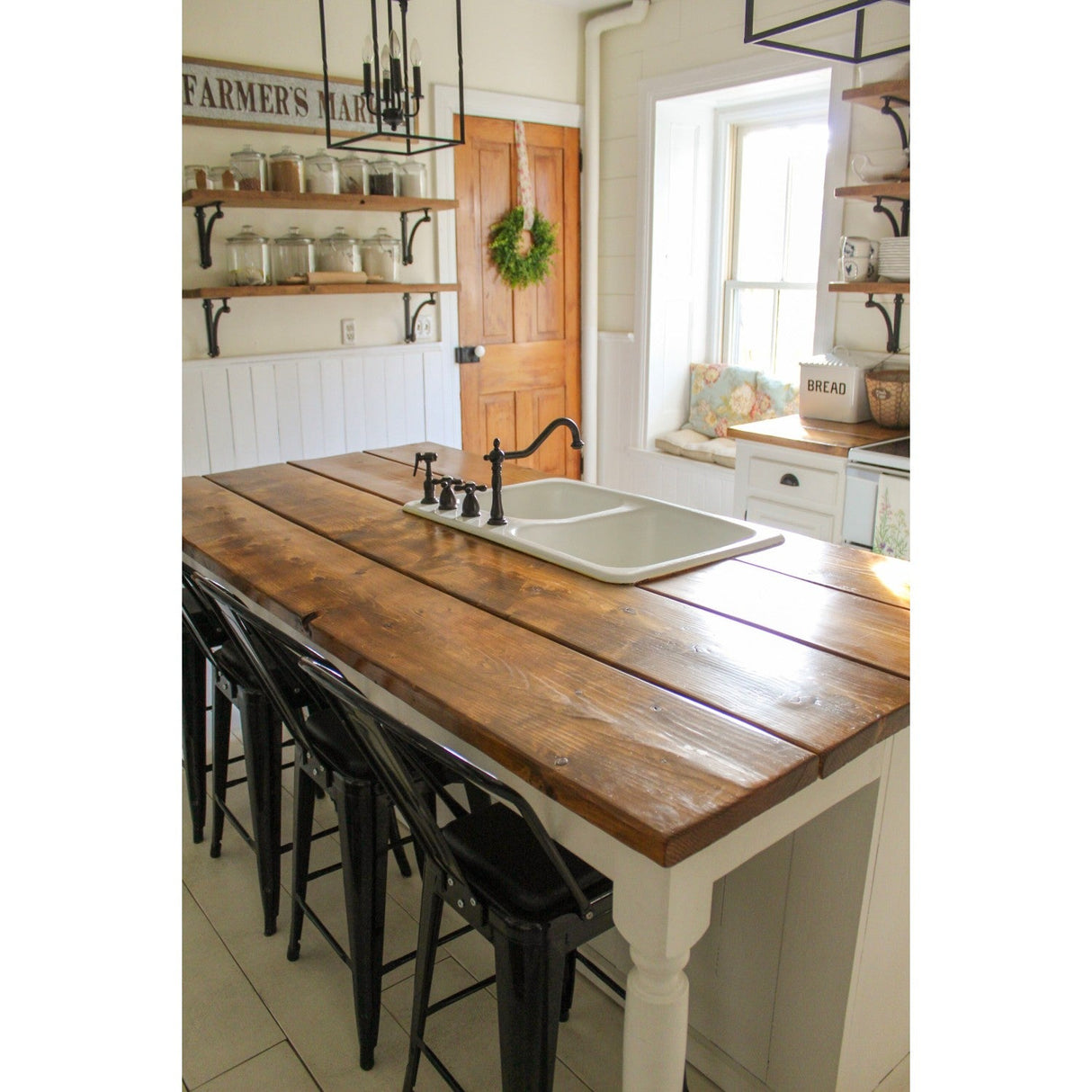 Heritage KB1795AXBS Two-Handle 4-Hole Deck Mount Widespread Kitchen Faucet with Brass Sprayer, Oil Rubbed Bronze