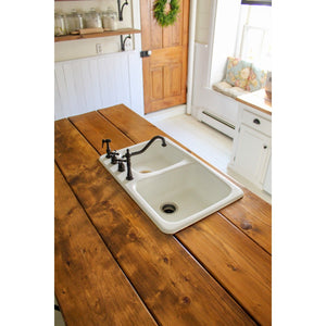 Heritage KB1795AXBS Two-Handle 4-Hole Deck Mount Widespread Kitchen Faucet with Brass Sprayer, Oil Rubbed Bronze