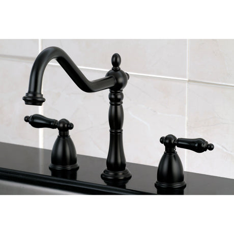 Duchess KB1795PKLLS Two-Handle 3-Hole Deck Mount Widespread Kitchen Faucet, Oil Rubbed Bronze
