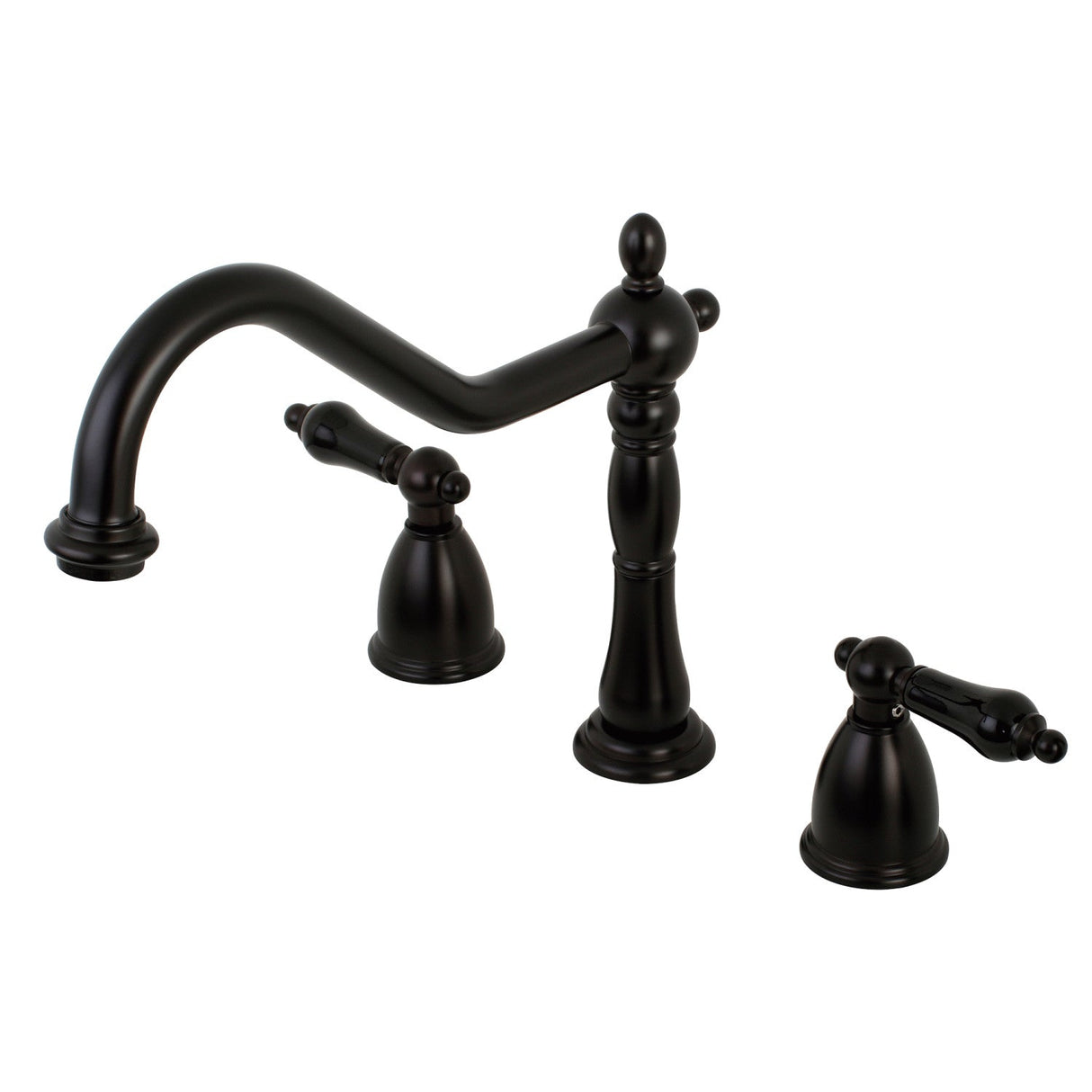 Duchess KB1795PKLLS Two-Handle 3-Hole Deck Mount Widespread Kitchen Faucet, Oil Rubbed Bronze