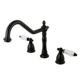 Wilshire KB1795WLLLS Two-Handle 3-Hole Deck Mount Widespread Kitchen Faucet, Oil Rubbed Bronze