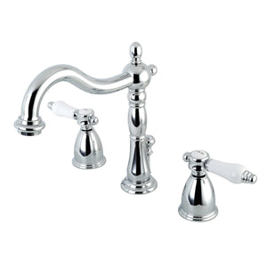 Bel-Air KB1971BPL Two-Handle 3-Hole Deck Mount Widespread Bathroom Faucet with Plastic Pop-Up, Polished Chrome