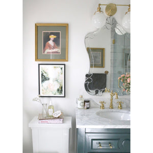 French Country KB1972TX Two-Handle 3-Hole Deck Mount Widespread Bathroom Faucet with Brass Pop-Up, Polished Brass