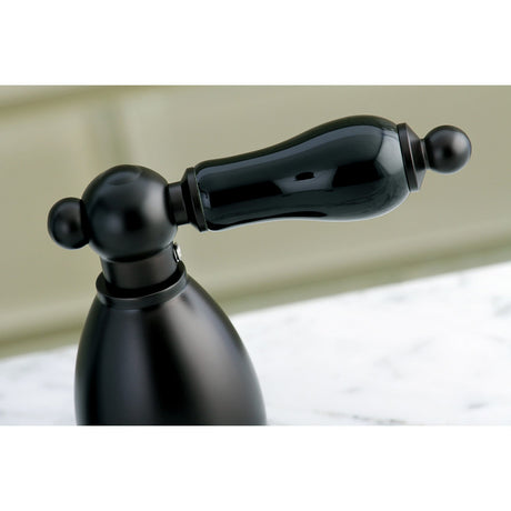 Duchess KB1975PKL Two-Handle 3-Hole Deck Mount Widespread Bathroom Faucet with Plastic Pop-Up, Oil Rubbed Bronze