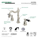 Duchess KB1978PKL Two-Handle 3-Hole Deck Mount Widespread Bathroom Faucet with Plastic Pop-Up, Brushed Nickel