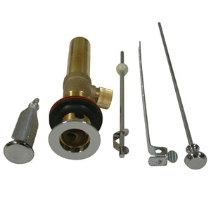 Trimscape KB2001 Brass Pop-Up Bathroom Sink Drain with Overflow, 22 Gauge, Polished Chrome