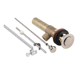 Trimscape KB2006 Brass Pop-Up Bathroom Sink Drain with Overflow, 22 Gauge, Polished Nickel