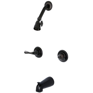 Yosemite KB2245YL Two-Handle 4-Hole Wall Mount Tub and Shower Faucet, Oil Rubbed Bronze